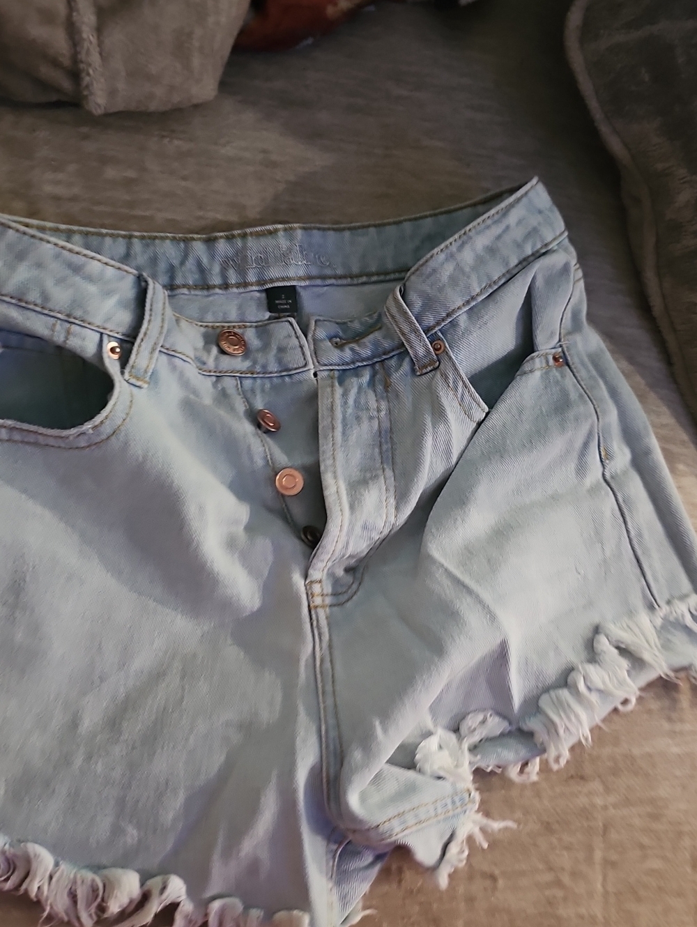 wild fable Light Blue Distressed Denim Shorts